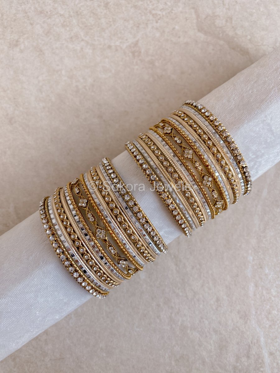 Small Shimmery Bangle Set - SOKORA JEWELSSmall Shimmery Bangle SetBANGLES