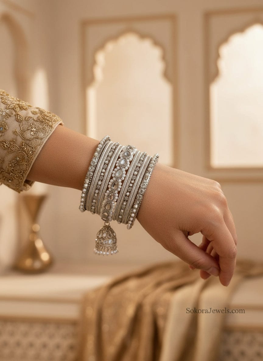 Small Silver Bangle set – SOKORA JEWELS