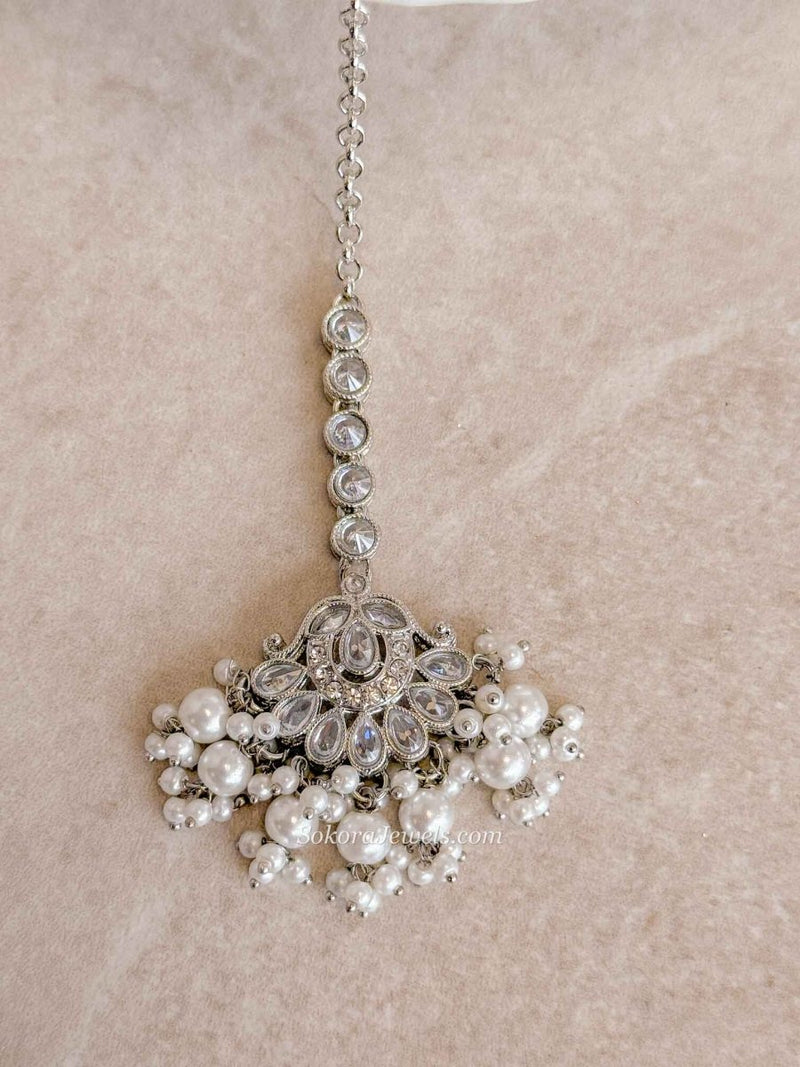 Small Silver Fan Shape Tikka - SOKORA JEWELSSmall Silver Fan Shape Tikka