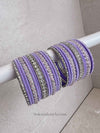 Small Silver & Lilac Bangle Set - SOKORA JEWELSSmall Silver & Lilac Bangle SetBANGLES