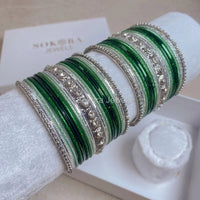 Small Silver Ombre Set - 3 Colour Options - SOKORA JEWELSSmall Silver Ombre Set - 3 Colour OptionsBANGLES