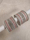 Small Silver, Pink & Blue Bangle set - SOKORA JEWELSSmall Silver, Pink & Blue Bangle setBANGLES