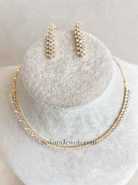 Small Simple Diamante Set - SOKORA JEWELSSmall Simple Diamante SetNECKLACE SETS