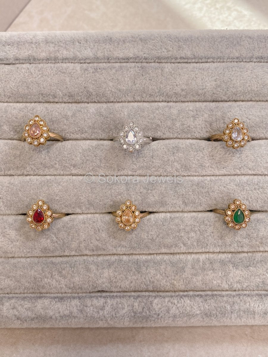 Small Swarna Ring - 6 Colour Options - SOKORA JEWELSSmall Swarna Ring - 6 Colour OptionsRING