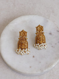 Small Temple style Pearl beaded Earrings - SOKORA JEWELSSmall Temple style Pearl beaded Earringsstuds and tops