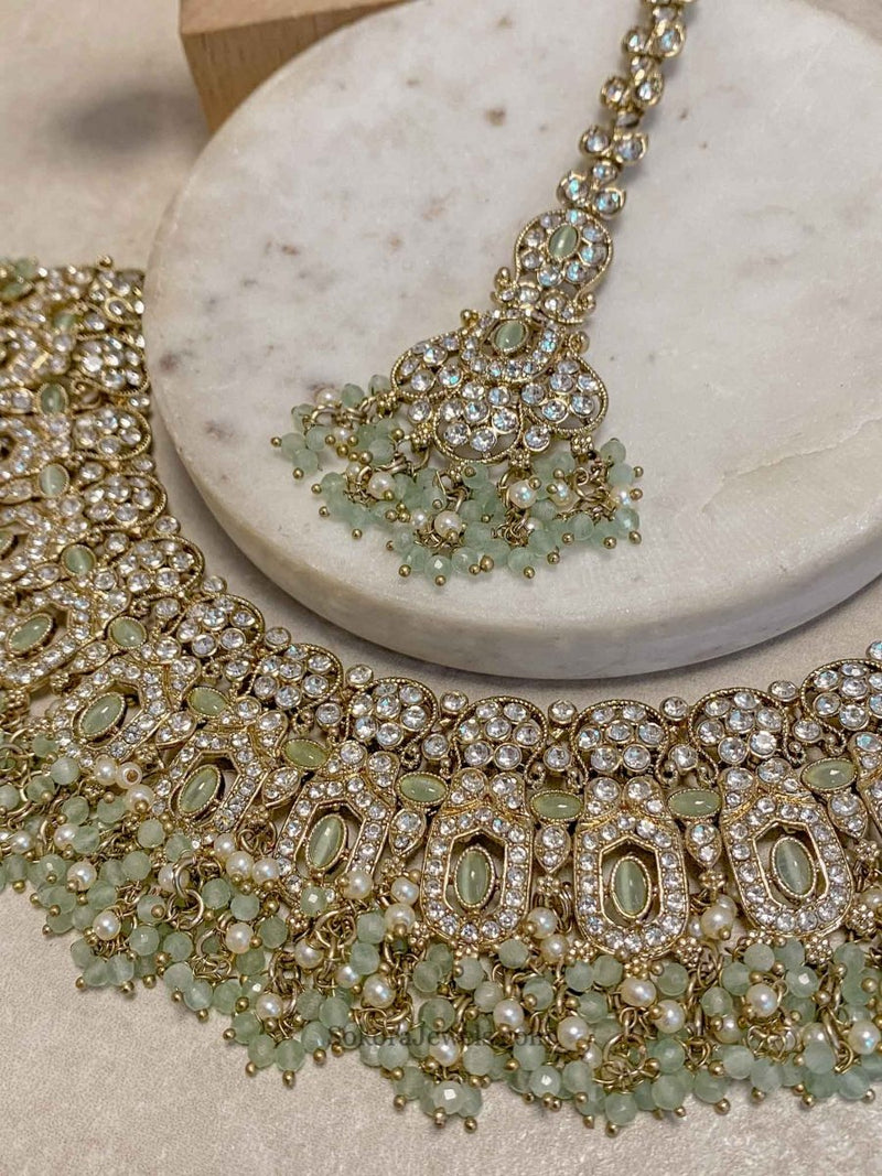 Sofia Clear Necklace Set - 7 Colour Options - SOKORA JEWELSSofia Clear Necklace Set - 7 Colour Optionsnecklace sets