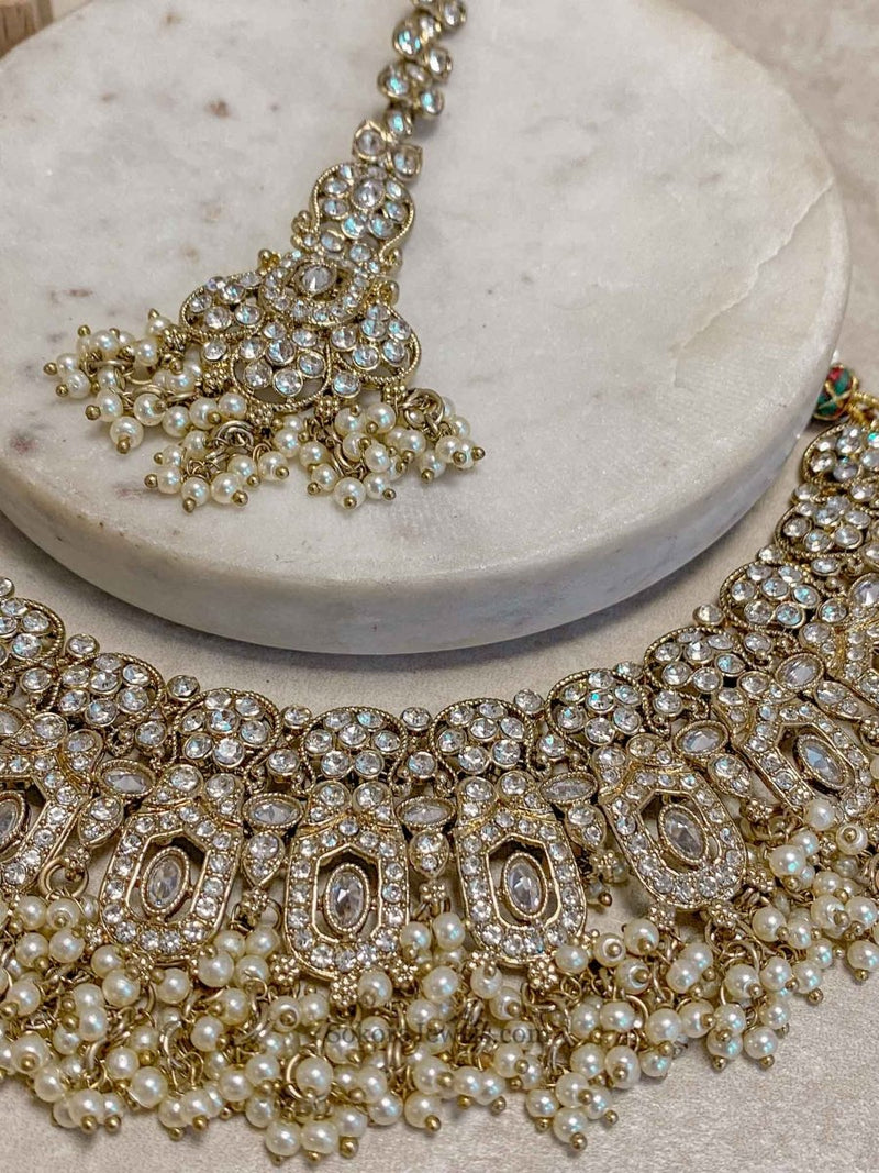 Sofia Clear Necklace Set - 7 Colour Options - SOKORA JEWELSSofia Clear Necklace Set - 7 Colour Optionsnecklace sets