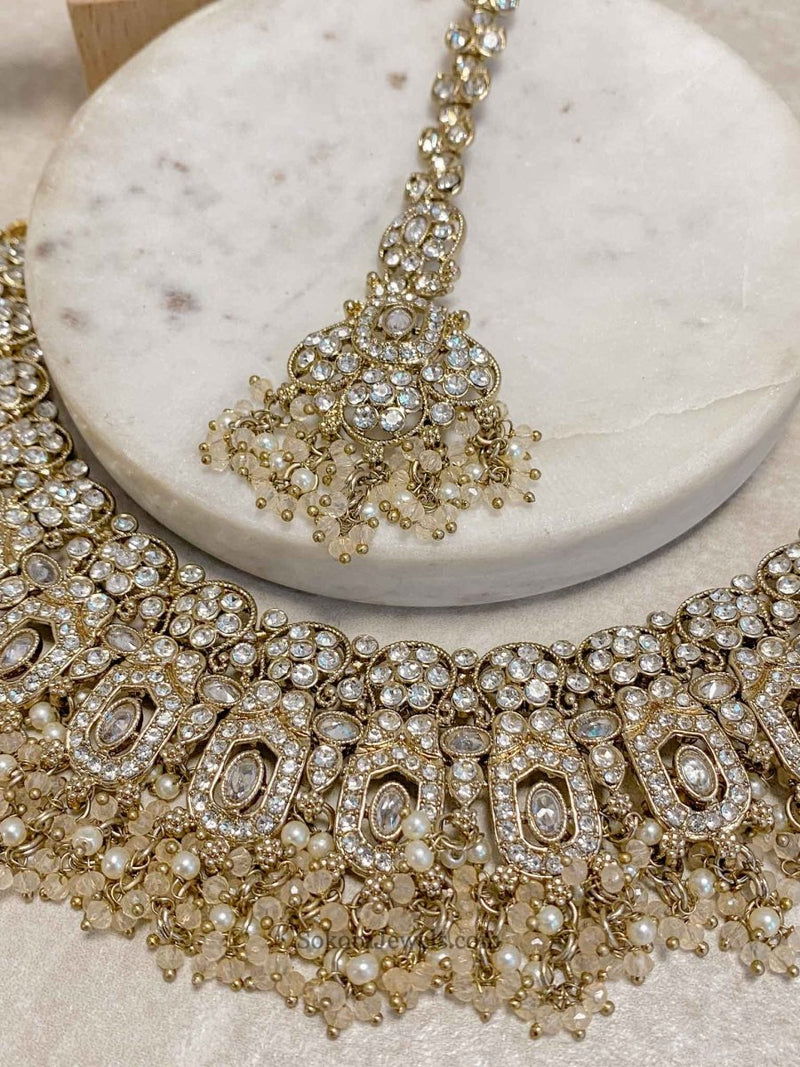 Sofia Clear Necklace Set - 7 Colour Options - SOKORA JEWELSSofia Clear Necklace Set - 7 Colour Optionsnecklace sets