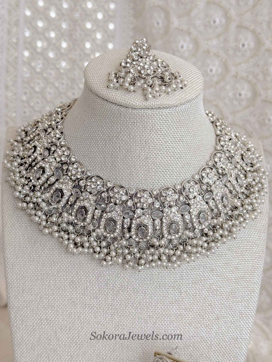 Sofia Silver Necklace Set - SOKORA JEWELSSofia Silver Necklace Setnecklace sets