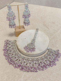 Sofia Silver Necklace Set - 6 Colour Options - SOKORA JEWELSSofia Silver Necklace Set - 6 Colour Optionsnecklace sets