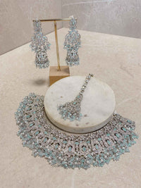 Sofia Silver Necklace Set - 6 Colour Options - SOKORA JEWELSSofia Silver Necklace Set - 6 Colour Optionsnecklace sets