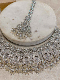 Sofia Silver Necklace Set - 6 Colour Options - SOKORA JEWELSSofia Silver Necklace Set - 6 Colour Optionsnecklace sets