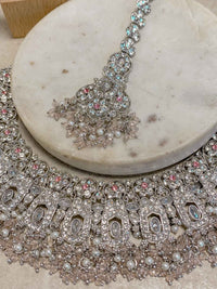 Sofia Silver Necklace Set - 6 Colour Options - SOKORA JEWELSSofia Silver Necklace Set - 6 Colour Optionsnecklace sets