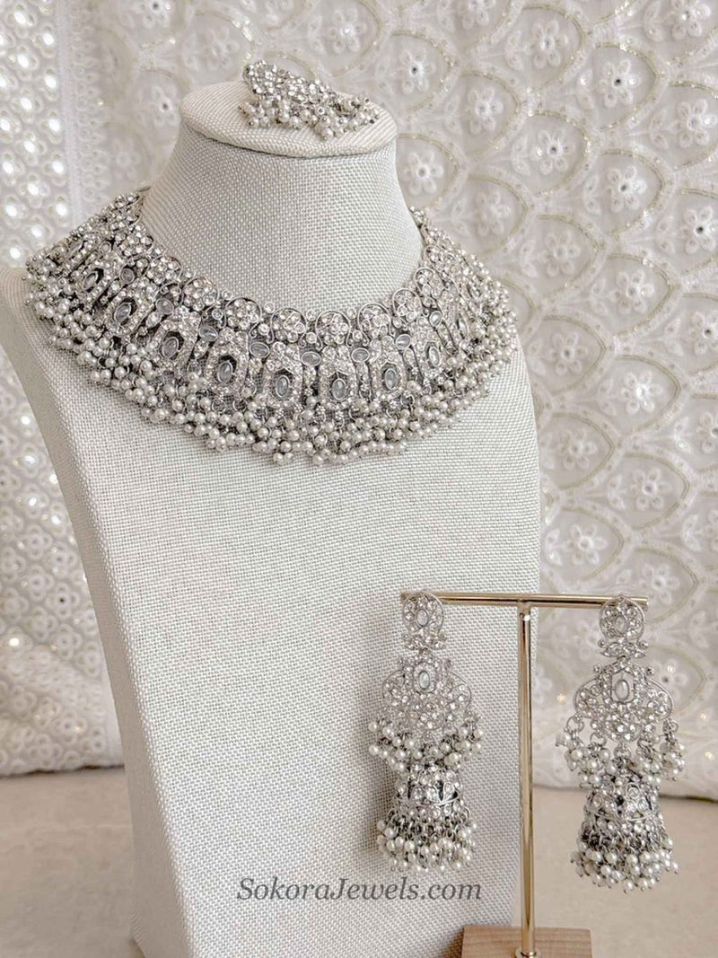 Sofia Silver Necklace Set - SOKORA JEWELSSofia Silver Necklace Setnecklace sets