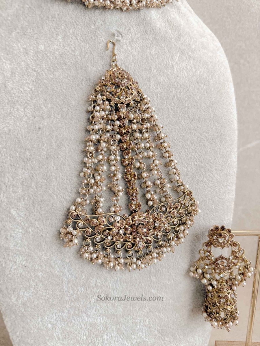Sofura Bridal Set - Golden - SOKORA JEWELSSofura Bridal Set - Goldennecklace sets