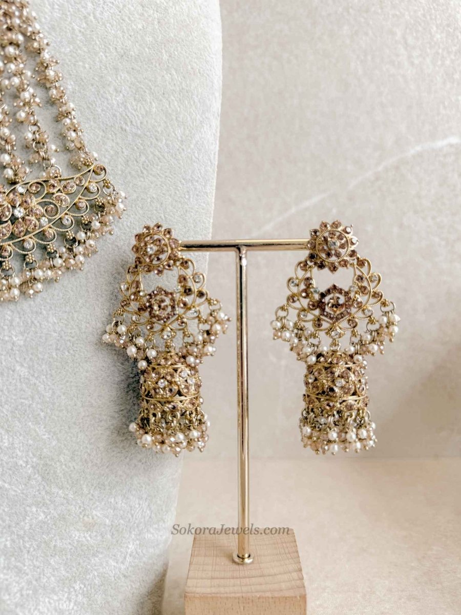 Sofura Bridal Set - Golden - SOKORA JEWELSSofura Bridal Set - Goldennecklace sets