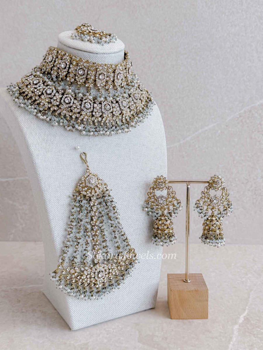 Sofura Bridal Set - Light Blue - SOKORA JEWELSSofura Bridal Set - Light Bluenecklace sets