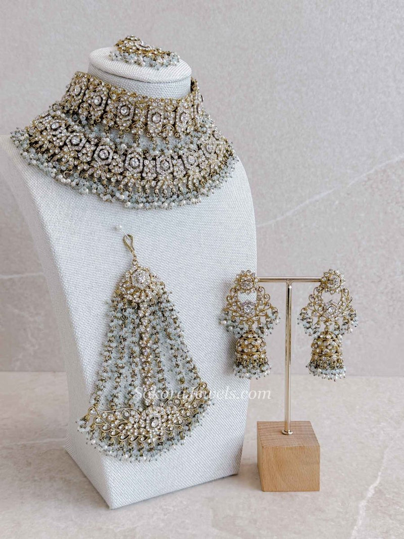 Sofura Bridal Set - Light Blue - SOKORA JEWELSSofura Bridal Set - Light Bluenecklace sets