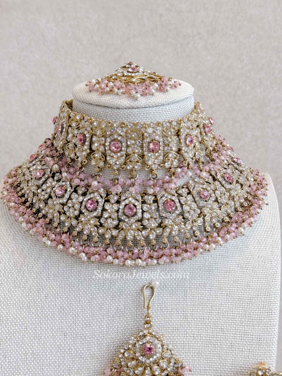 Sofura Bridal Set - Light Pink - SOKORA JEWELSSofura Bridal Set - Light Pinknecklace sets