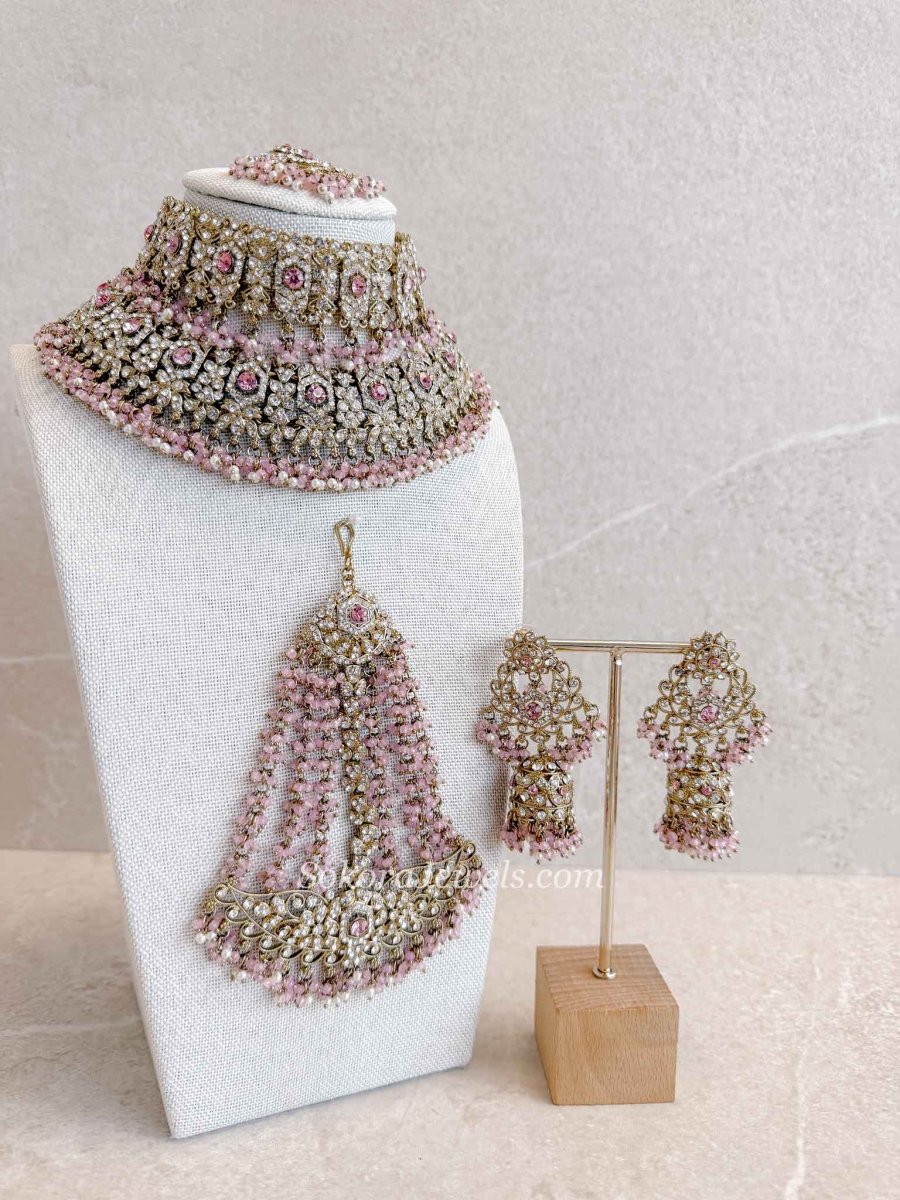 Sofura Bridal Set - Light Pink - SOKORA JEWELSSofura Bridal Set - Light Pinknecklace sets