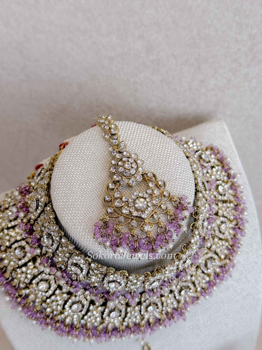 Sofura Bridal Set - Light Purple - SOKORA JEWELSSofura Bridal Set - Light Purplenecklace sets