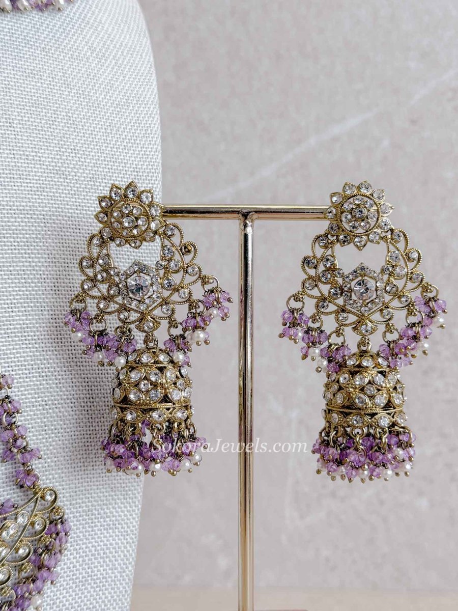 Sofura Bridal Set - Light Purple - SOKORA JEWELSSofura Bridal Set - Light Purplenecklace sets