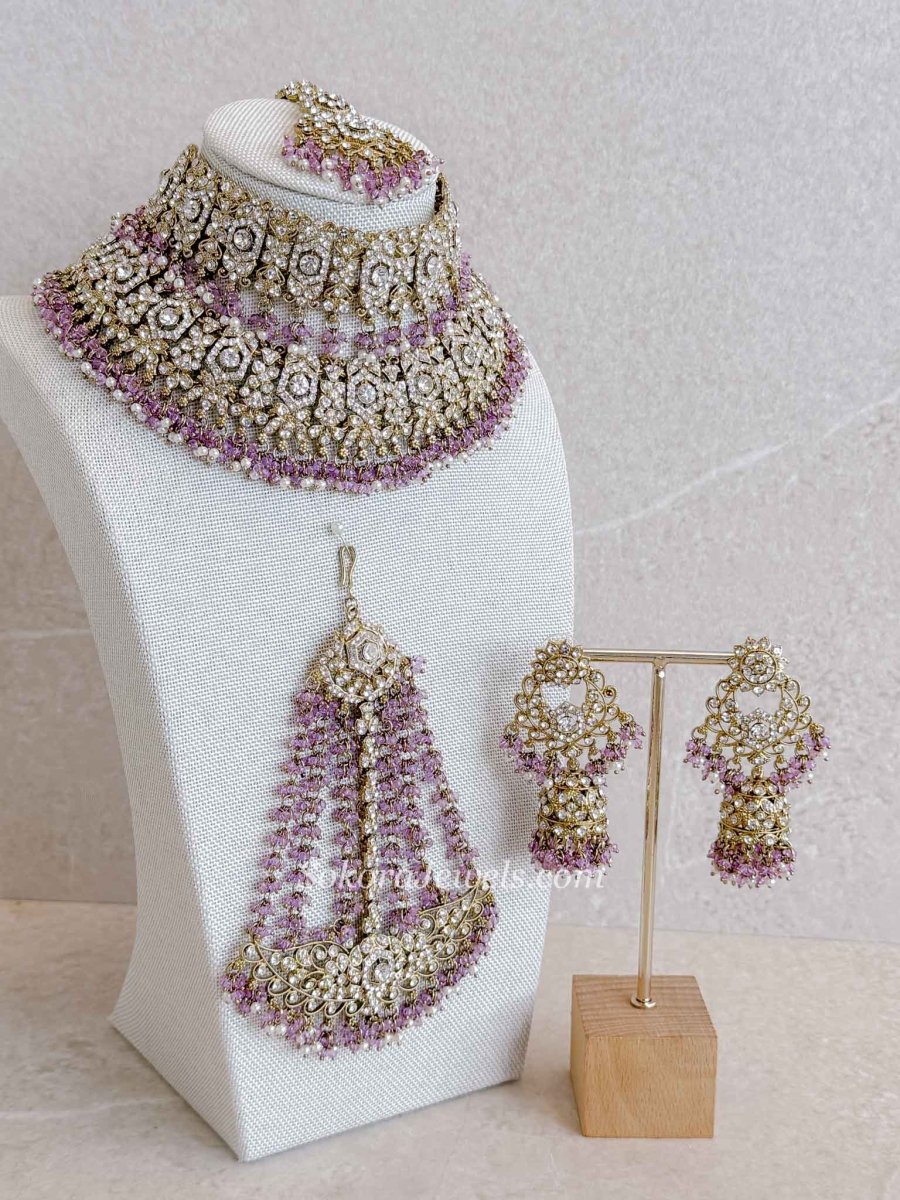 Sofura Bridal Set - Light Purple - SOKORA JEWELSSofura Bridal Set - Light Purplenecklace sets