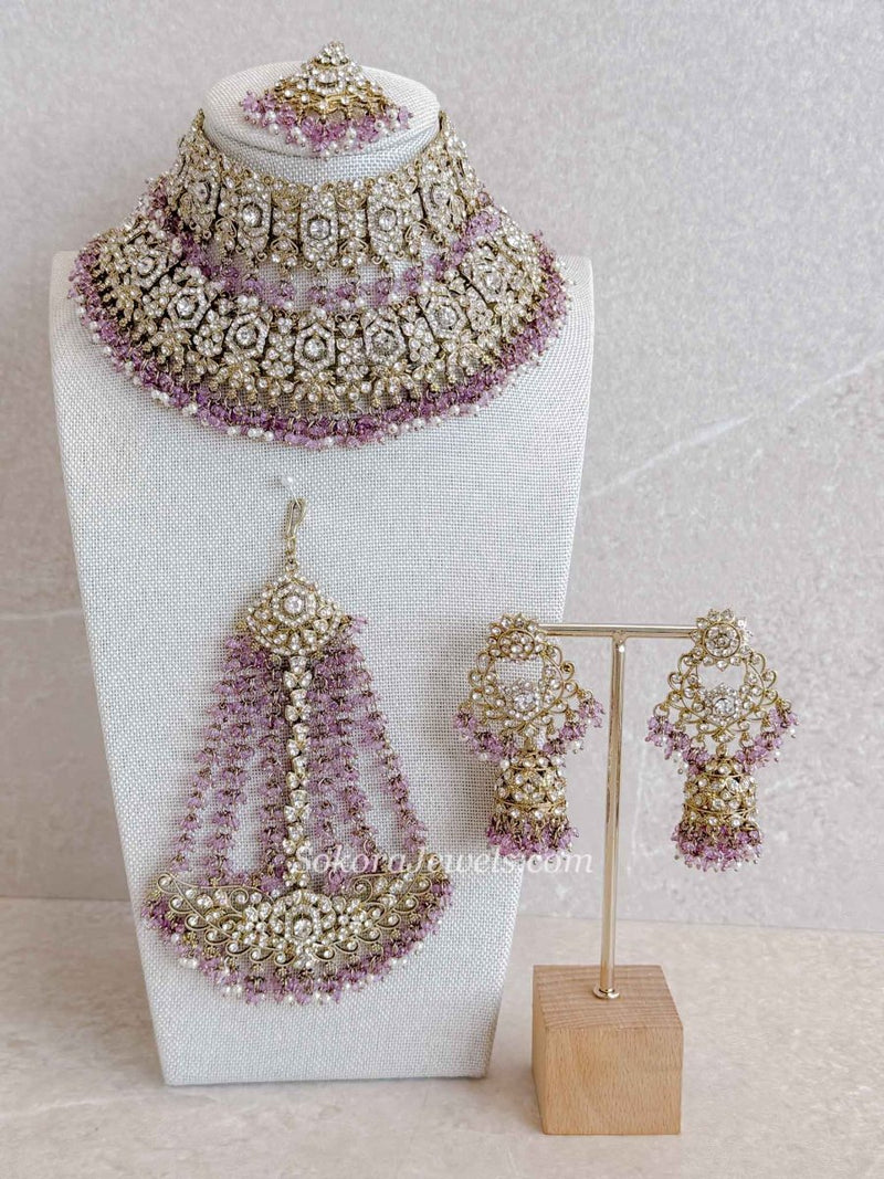 Sofura Bridal Set - Light Purple - SOKORA JEWELSSofura Bridal Set - Light Purplenecklace sets
