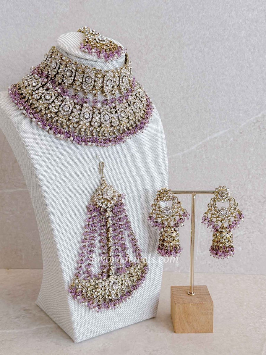 Sofura Bridal Set - Light Purple - SOKORA JEWELSSofura Bridal Set - Light Purplenecklace sets
