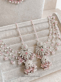 Sofura Silver Bridal Set - Light Pink - SOKORA JEWELSSofura Silver Bridal Set - Light Pinknecklace sets