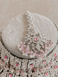 Sofura Silver Bridal Set - Light Pink - SOKORA JEWELSSofura Silver Bridal Set - Light Pinknecklace sets