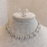 Sonum Small Silver Set - Light Pink - SOKORA JEWELSSonum Small Silver Set - Light PinkNECKLACE SETS