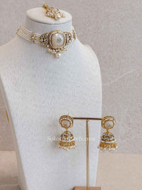 Srishti Small Faux Kundan Choker set - SOKORA JEWELSSrishti Small Faux Kundan Choker set