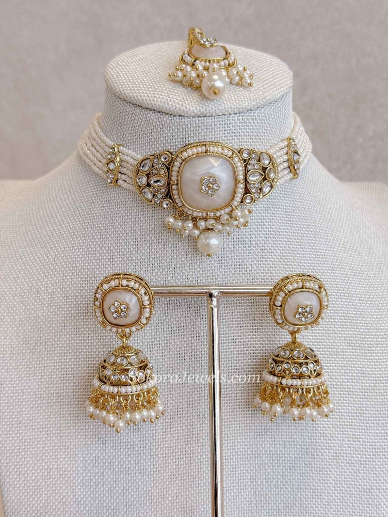Srishti Small Faux Kundan Choker set - SOKORA JEWELSSrishti Small Faux Kundan Choker set