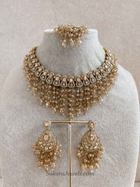 Statement Golden Tassel Choker Set - SOKORA JEWELSStatement Golden Tassel Choker SetNECKLACE SETS