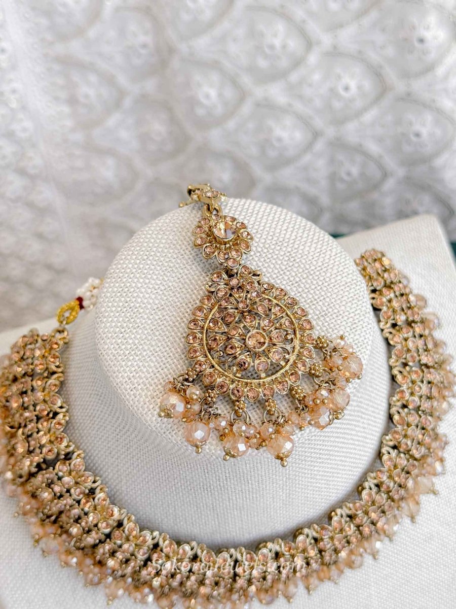 Subarna 4 Piece Jewelry Set Box - Golden - SOKORA JEWELSSubarna 4 Piece Jewelry Set Box - Golden