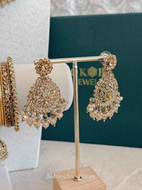 Subarna 4 Piece Jewelry Set Box - Golden - SOKORA JEWELSSubarna 4 Piece Jewelry Set Box - Golden