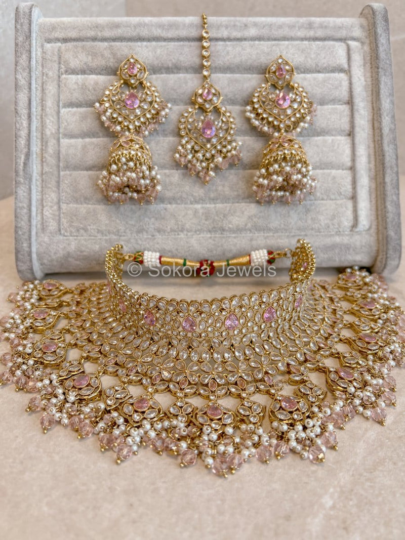 Sukhi Bridal Jewellery Set Pearl/Clear – SOKORA JEWELS