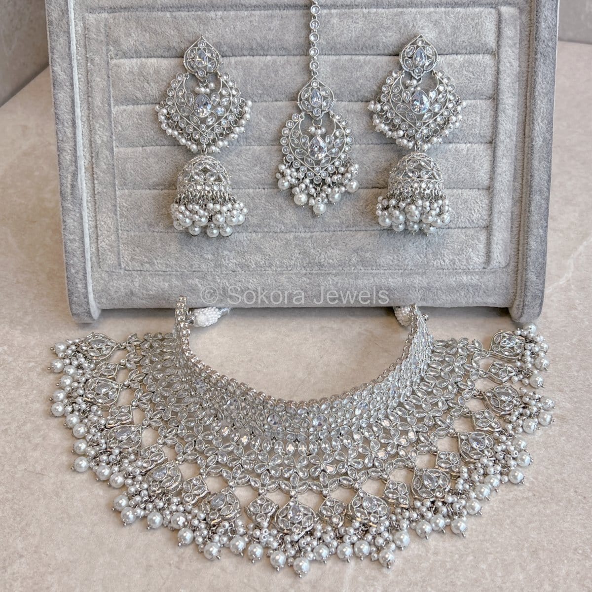 Sukhi Bridal Jewellery Set Silver