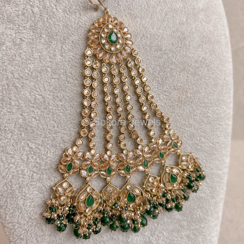 Sukhi Jhumar - Green - SOKORA JEWELSSukhi Jhumar - Green