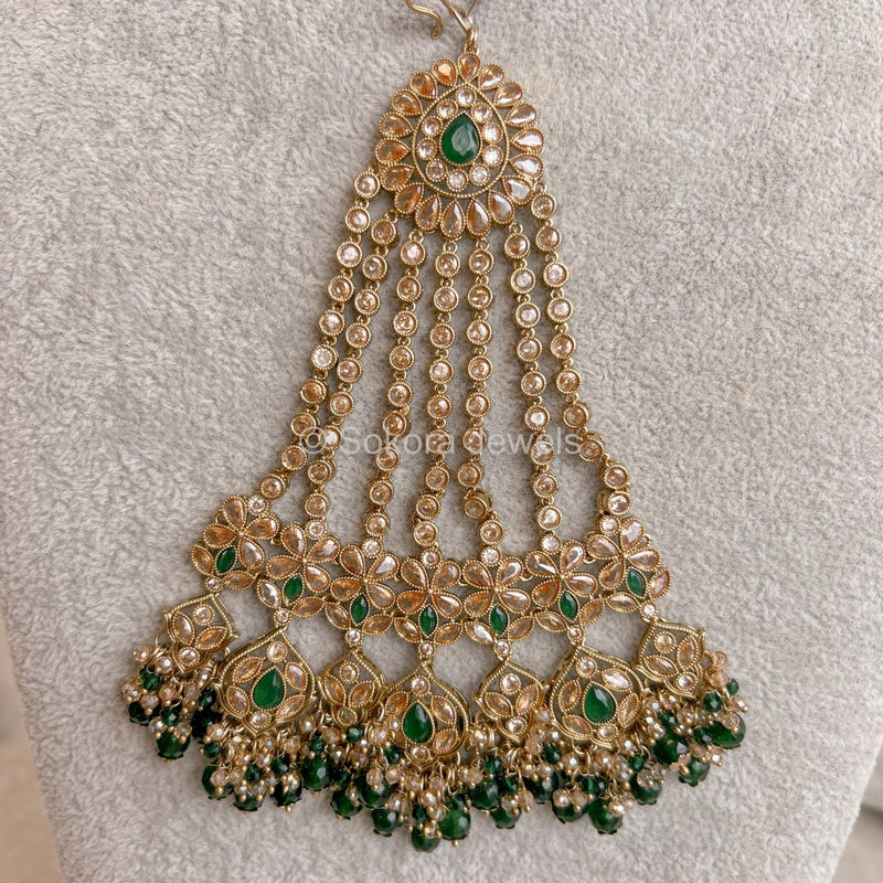 Sukhi Jhumar - Green - SOKORA JEWELSSukhi Jhumar - Green