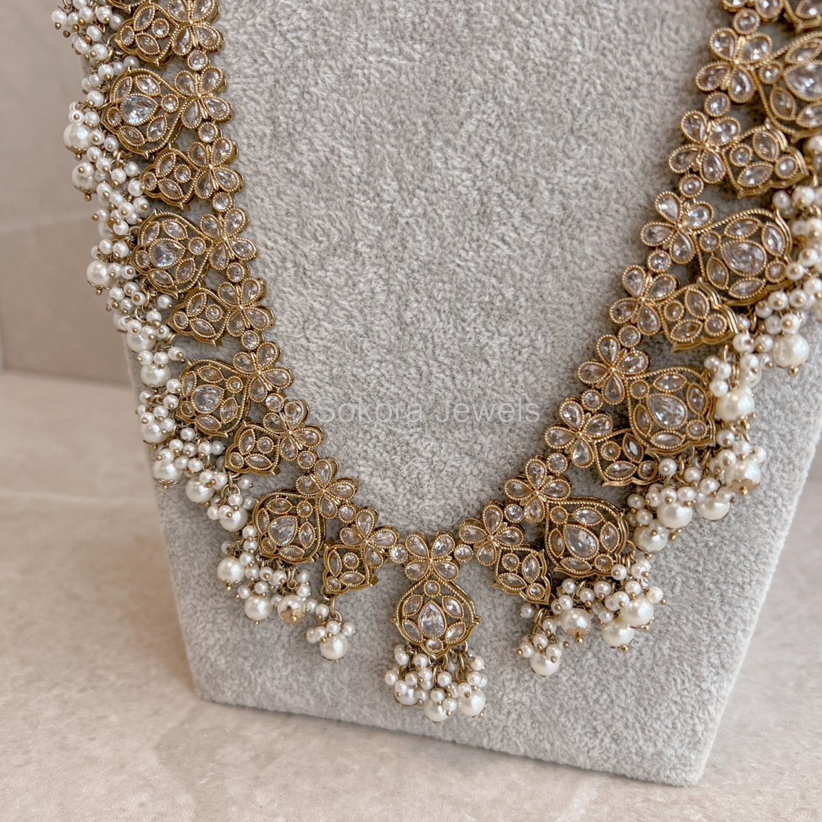 Sukhi Long Necklace - Pearl - SOKORA JEWELSSukhi Long Necklace - Pearl