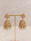 Sukhi Small Pink Crystal Jhumka Earrings - SOKORA JEWELSSukhi Small Pink Crystal Jhumka Earrings