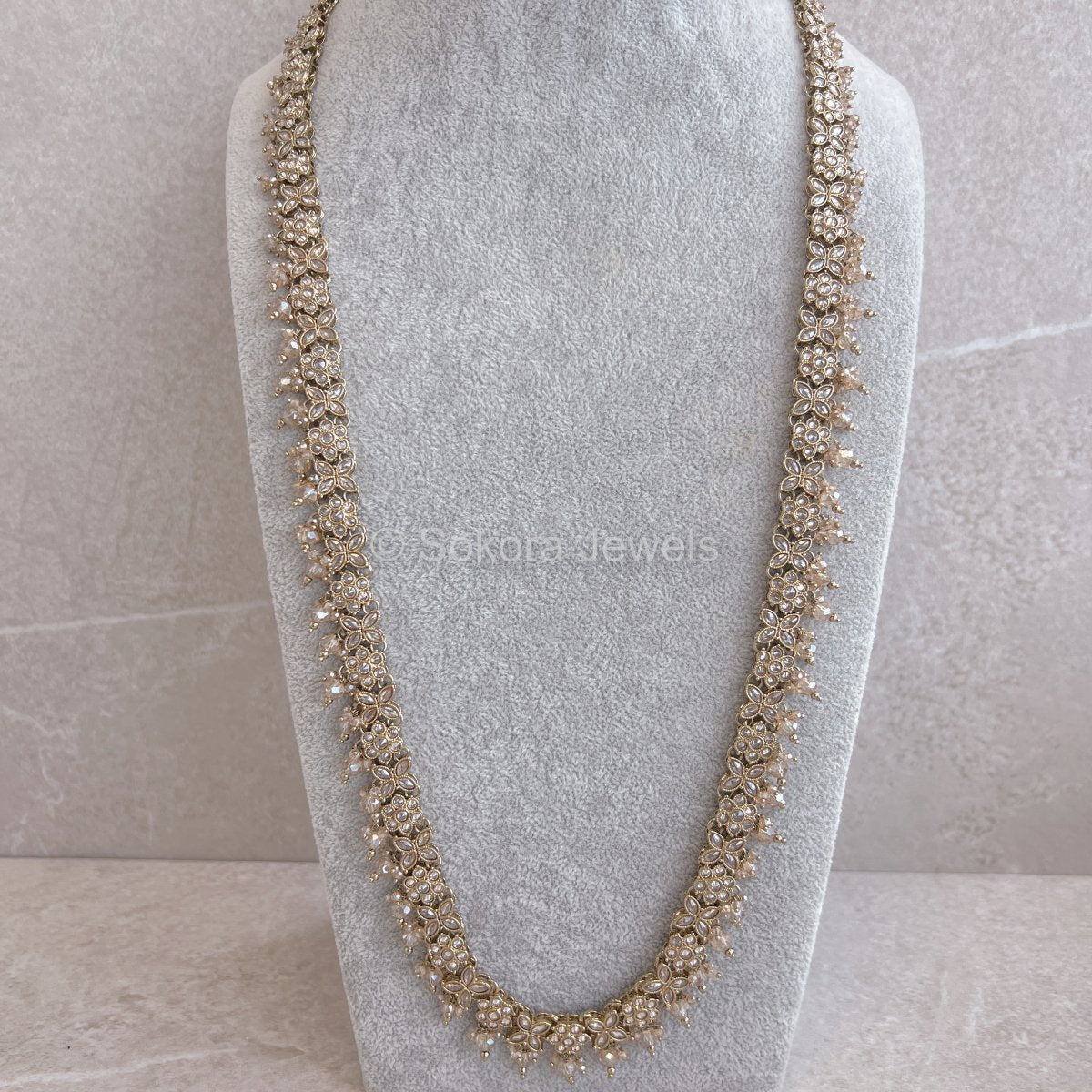 Sumaira Mala - Golden - SOKORA JEWELSSumaira Mala - Golden