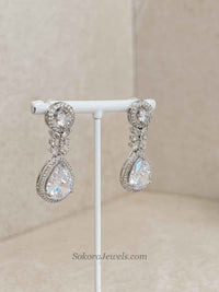 Suman Silver American Diamond Set - SOKORA JEWELSSuman Silver American Diamond SetNECKLACE SETS