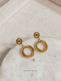 Surya Drop Hoops - SOKORA JEWELSSurya Drop Hoops