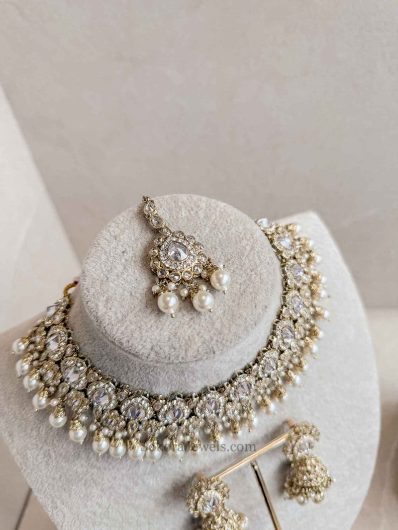 Swarna Necklace Set - 2 Colours - SOKORA JEWELSSwarna Necklace Set - 2 Colours