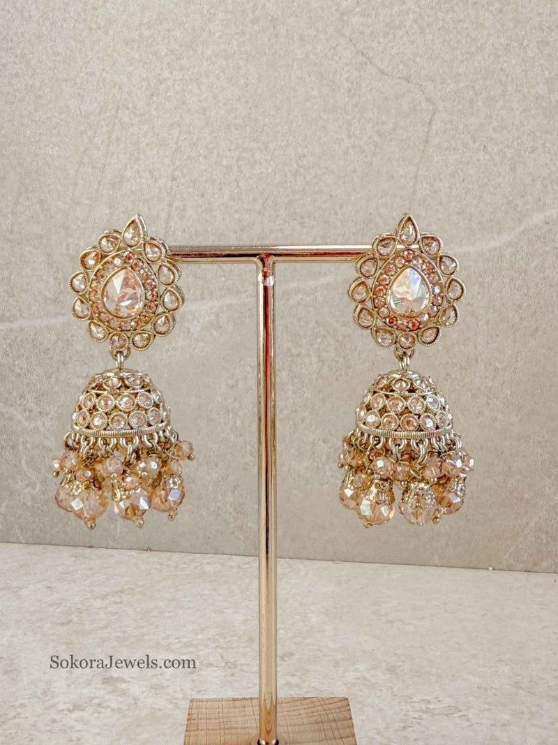 Swarna Small Jhumka Earrings - SOKORA JEWELSSwarna Small Jhumka Earrings