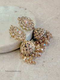 Swarna Small Jhumka Earrings - SOKORA JEWELSSwarna Small Jhumka Earrings