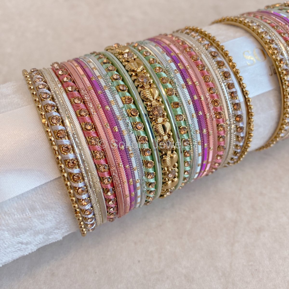 Sweet Dreams Midi Bangle Set - Pastels - SOKORA JEWELSSweet Dreams Midi Bangle Set - PastelsBANGLES